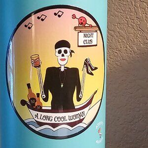 Adrift Again 22 oz Stainless Steel Water Bottle | Mint | "A Long Cool Woman"